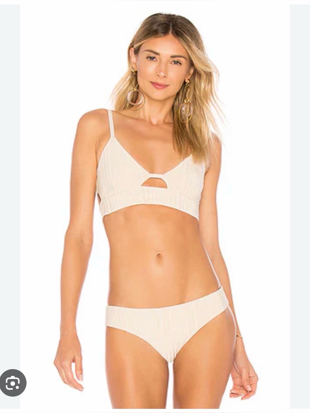 Tavik Ribbed Bikini Set in Light Cream